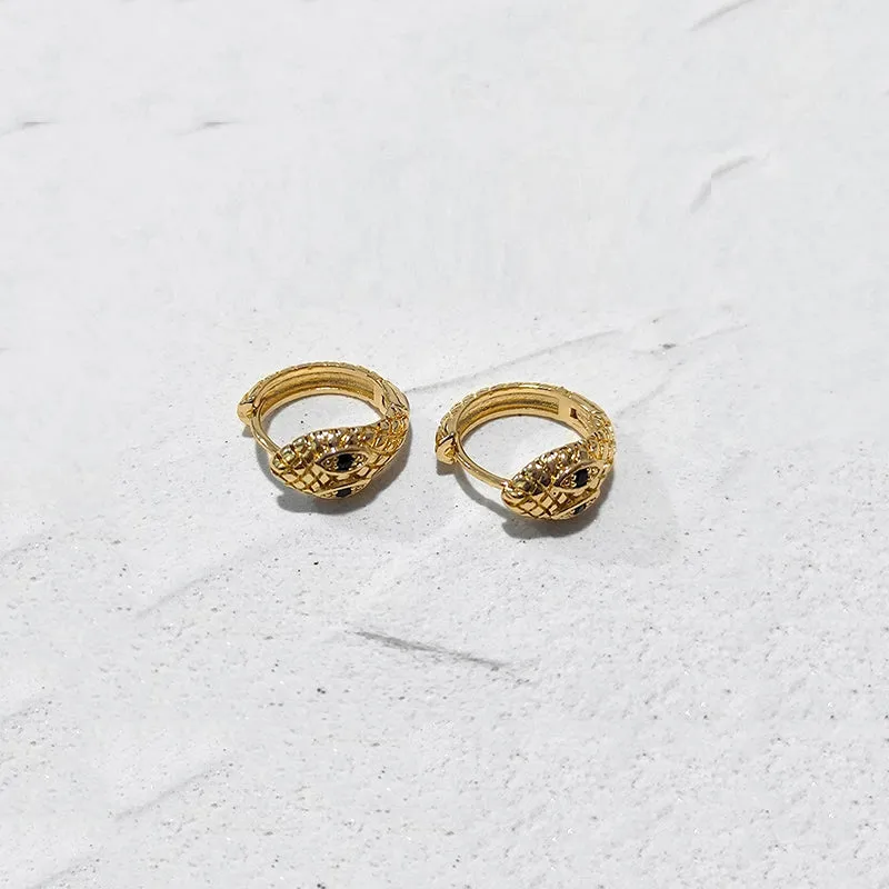 17mm Gold Tiny Twisted Hoop Earrings