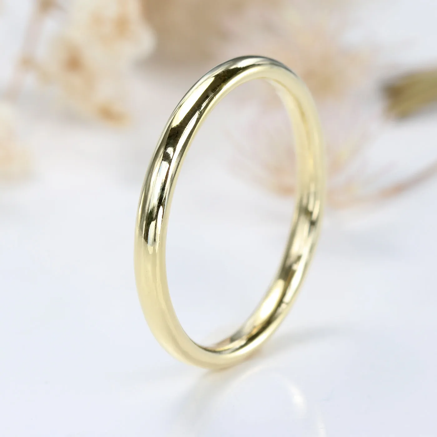 18ct Gold 2mm Comfort Fit Court Wedding Ring