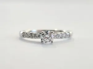 18ct White Gold Brilliant Cut Natural Diamond Solitaire Ring £1325