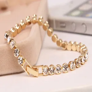 1pc Fashion Hand Chain Crystal Stretch Shine Bracelets For Women Couple Girlsfriend Charm Austria Crystal Cuff Bangles Wedding