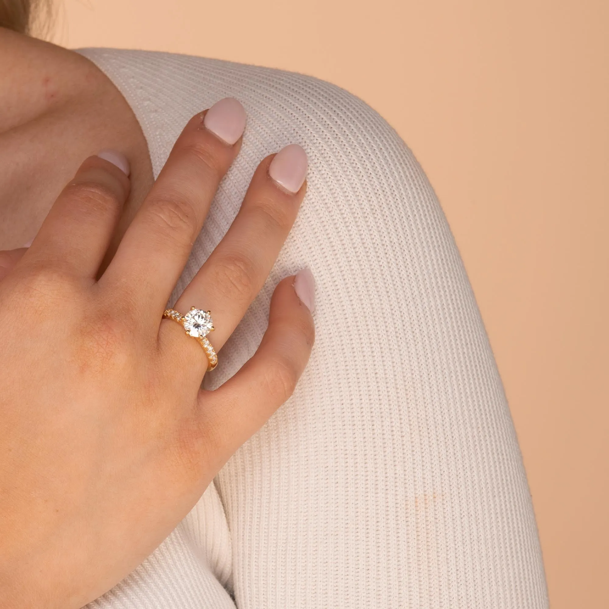 2 ct The Alexa Moissanite Diamond Engagement Ring