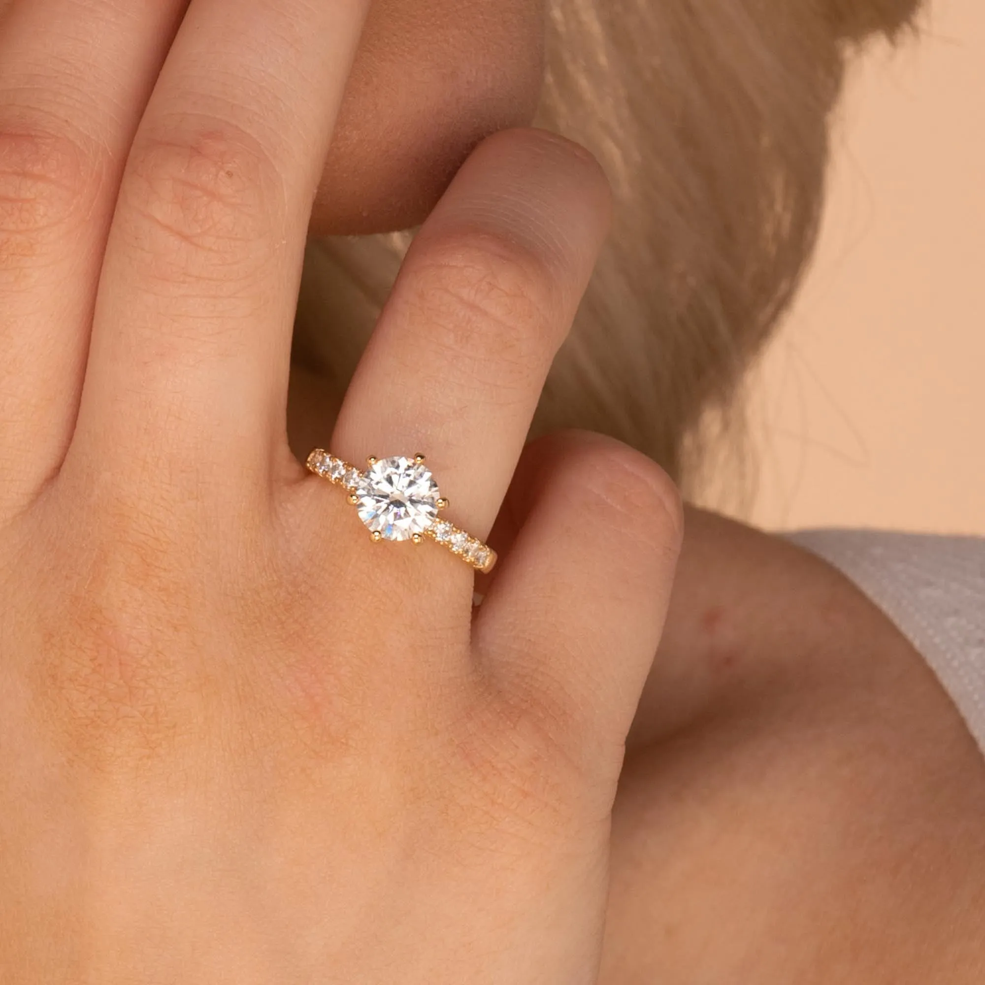 2 ct The Alexa Moissanite Diamond Engagement Ring