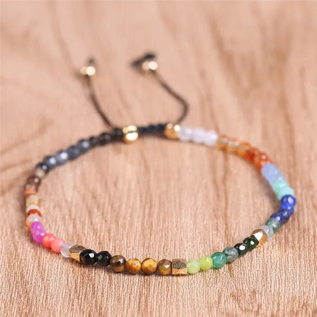 3mm Natural Lapis Tiger Eye Stone Tangling Stone Hand-woven Bracelets Can Bring Luck Love To Men And Women