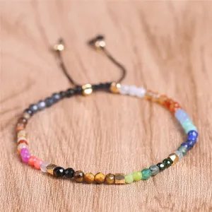 3mm Natural Lapis Tiger Eye Stone Tangling Stone Hand-woven Bracelets Can Bring Luck Love To Men And Women