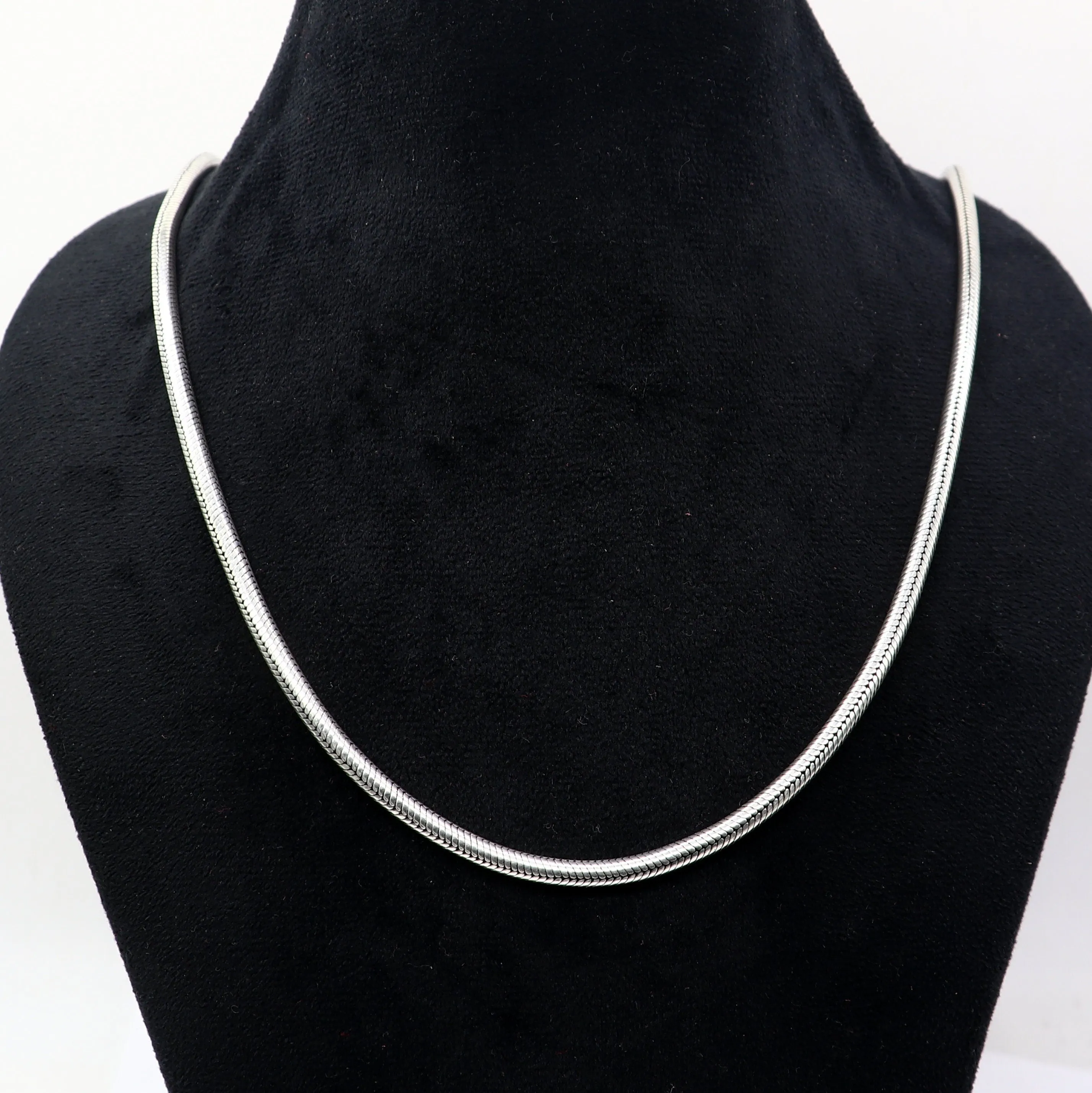 4.2 mm 20" to 30" long chain 925 sterling silver handmade snake chain pendant chain, necklace chain, silver trendy chain ch599