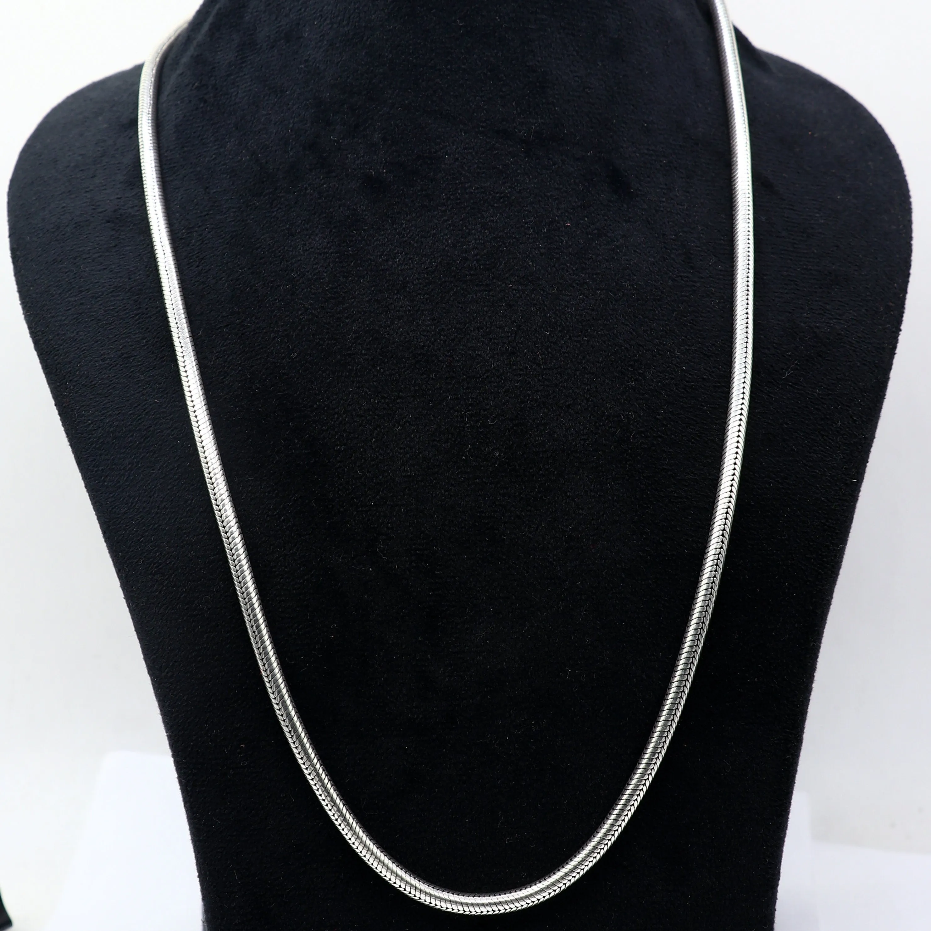 4.2 mm 20" to 30" long chain 925 sterling silver handmade snake chain pendant chain, necklace chain, silver trendy chain ch599