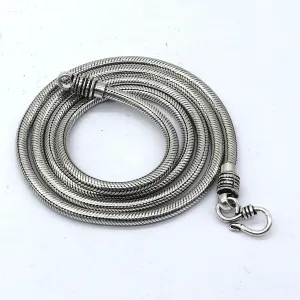 4.2 mm 20" to 30" long chain 925 sterling silver handmade snake chain pendant chain, necklace chain, silver trendy chain ch599