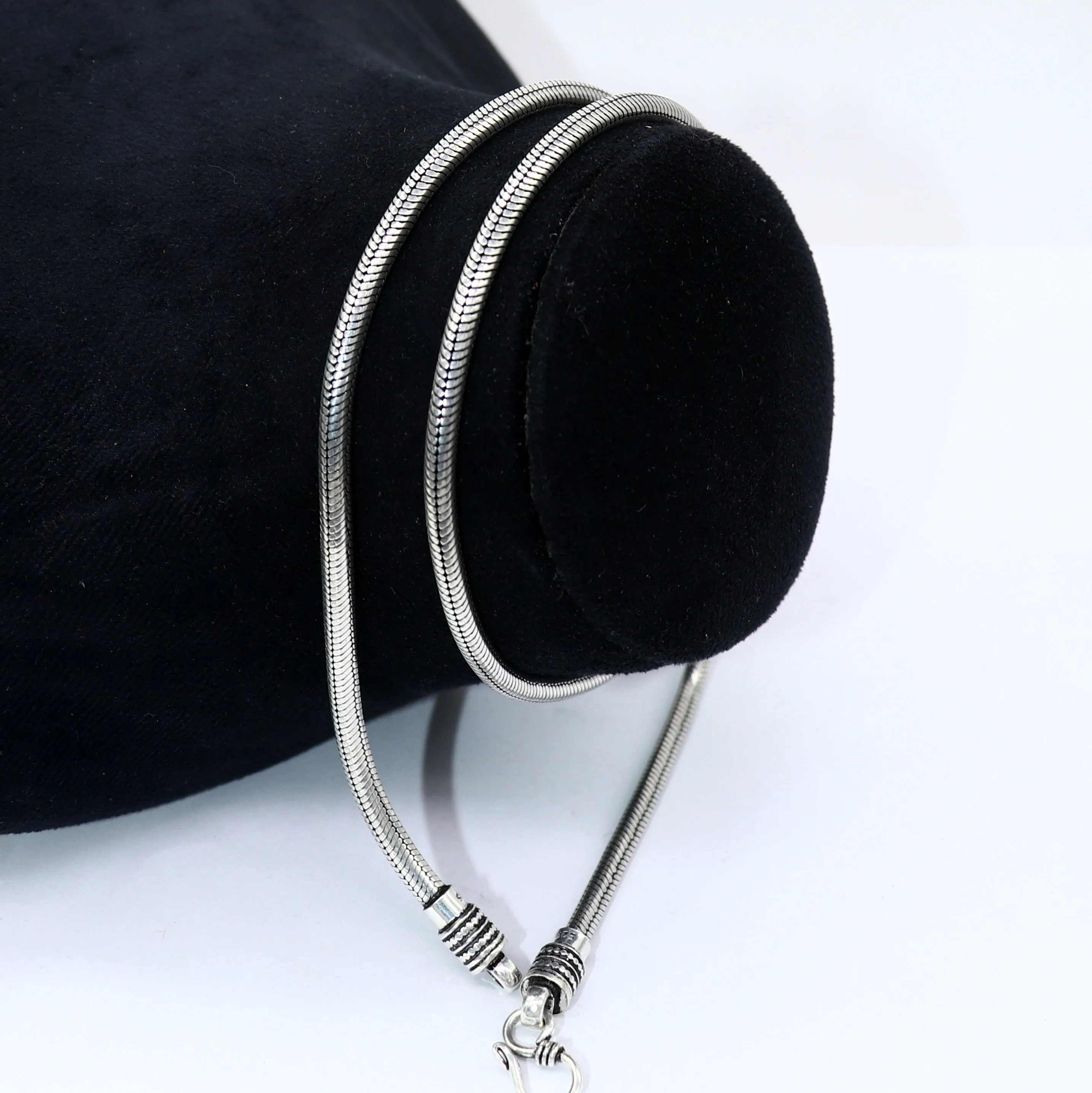 4.2 mm 20" to 30" long chain 925 sterling silver handmade snake chain pendant chain, necklace chain, silver trendy chain ch599