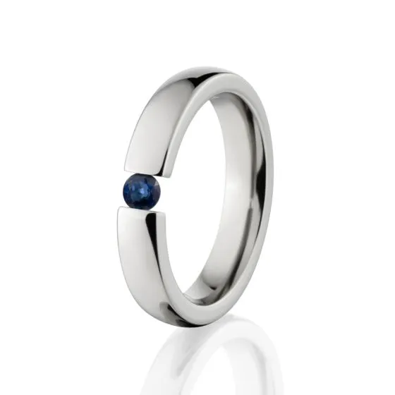 4mm Rings, Amethyst Ring, Tension Set Amethyst ring