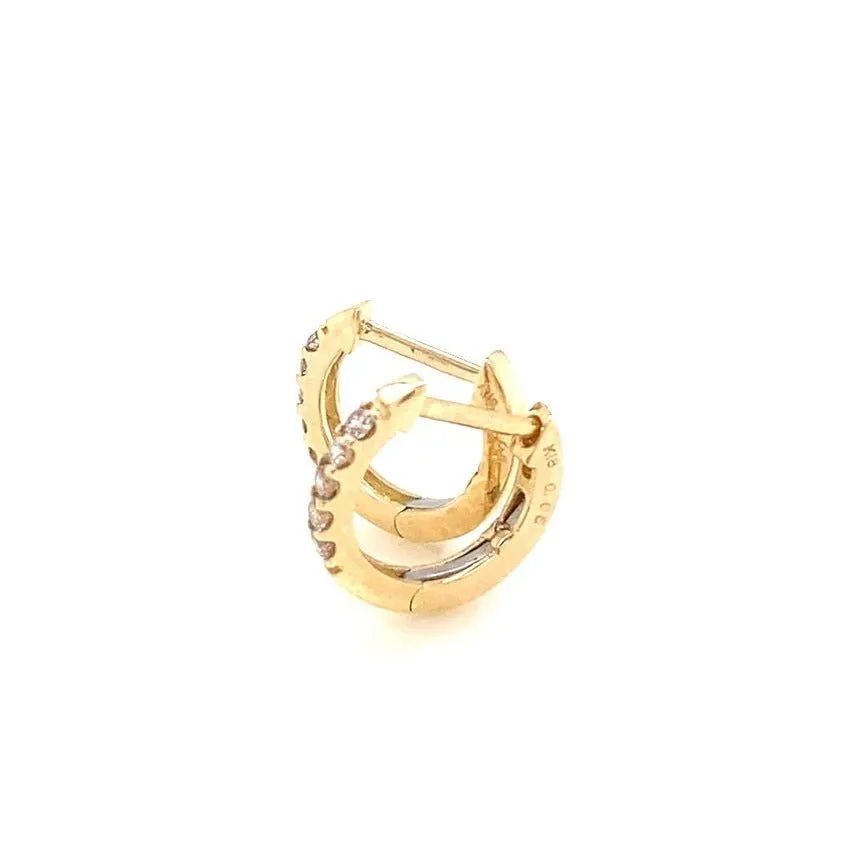 5 Dia Hoop Earrings 0.1ct
