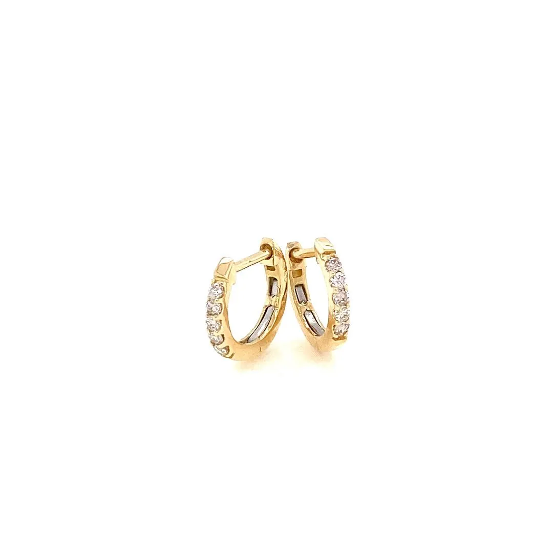 5 Dia Hoop Earrings 0.1ct