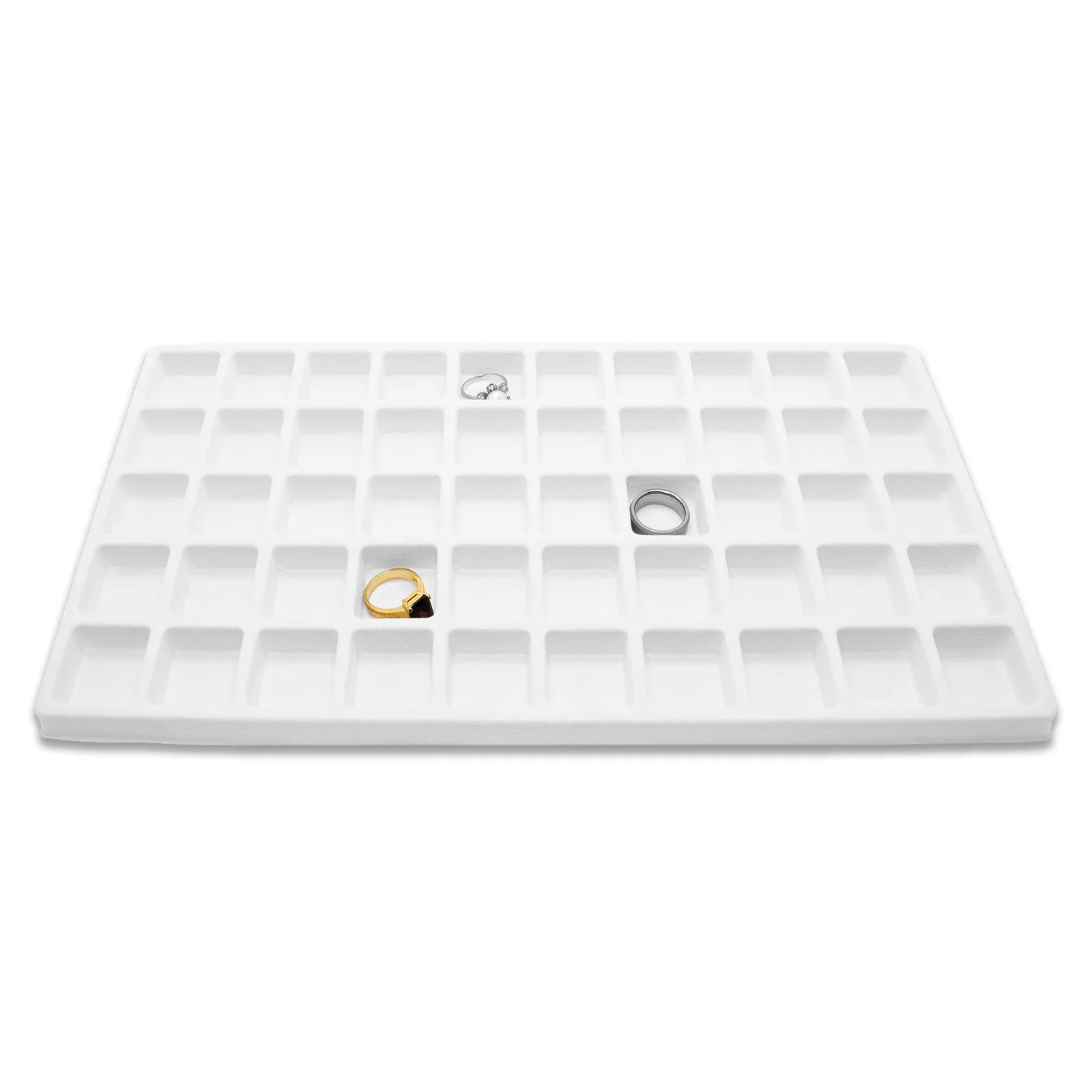 50 Compartment White Flocked Tray Insert