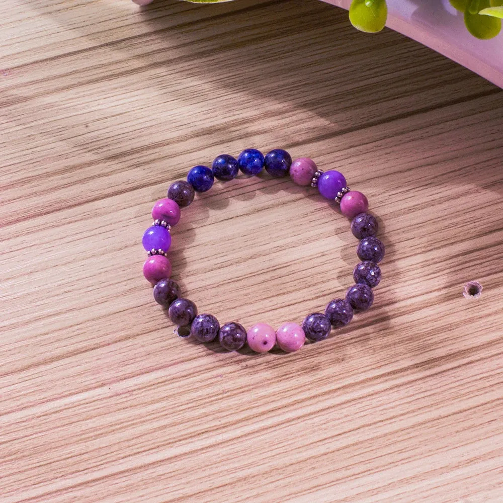 8mm Lapis Lazuli Rhodochrosite Beads 108 Mala Necklace Meditation Yoga Prayer Jewelry Japamala Set