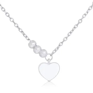 925 Cosmic Love Rhodium Plated Heart Drop Chain Pendants