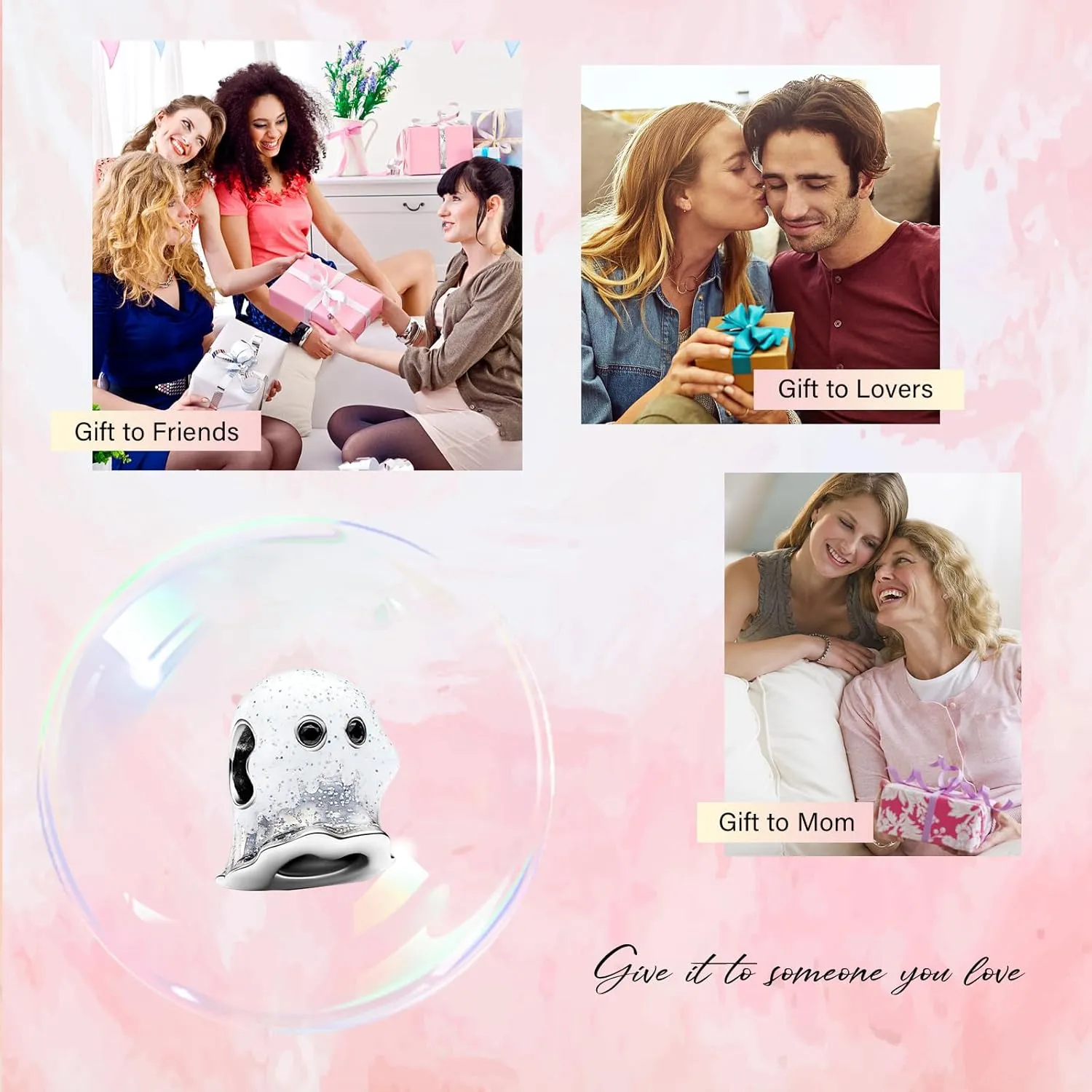 925 Sterling Silver Charms for Bracelets, Deer Snowflake Reindeer Santa Hat 2024 Christmas Tree Skull Bead Pendant Winter Halloween Christmas Jewelry Gifts for Women Friends