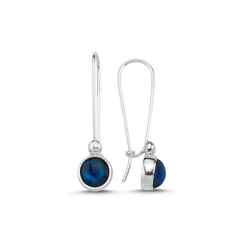 Abalone drop earrings in sterling silver