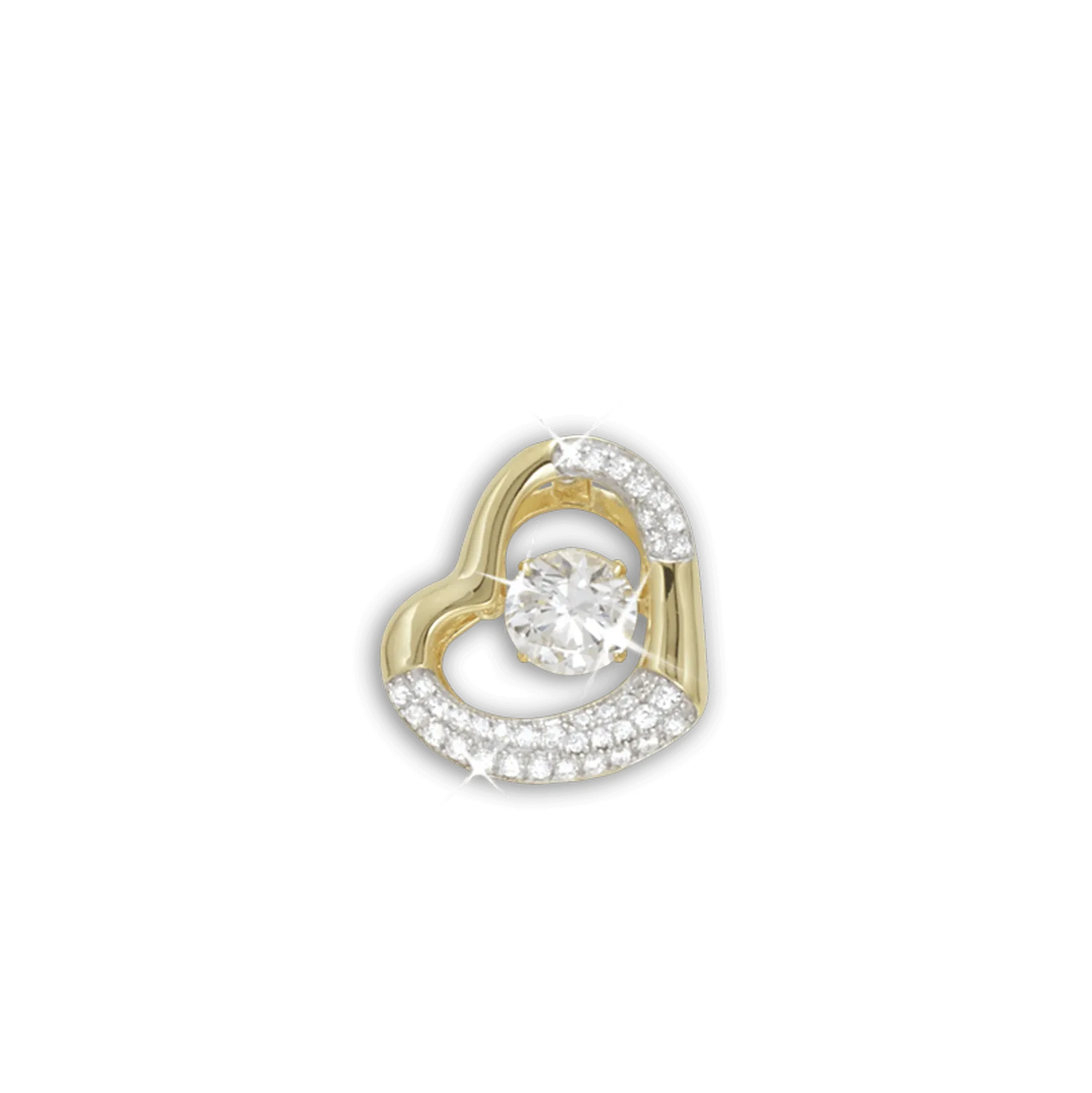 Accented Open Heart Pendant