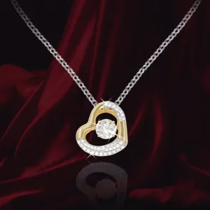 Accented Open Heart Pendant