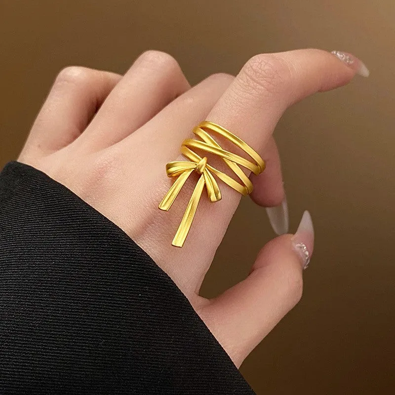 ADJUSTABLE BOLD BOW RING | 40R100