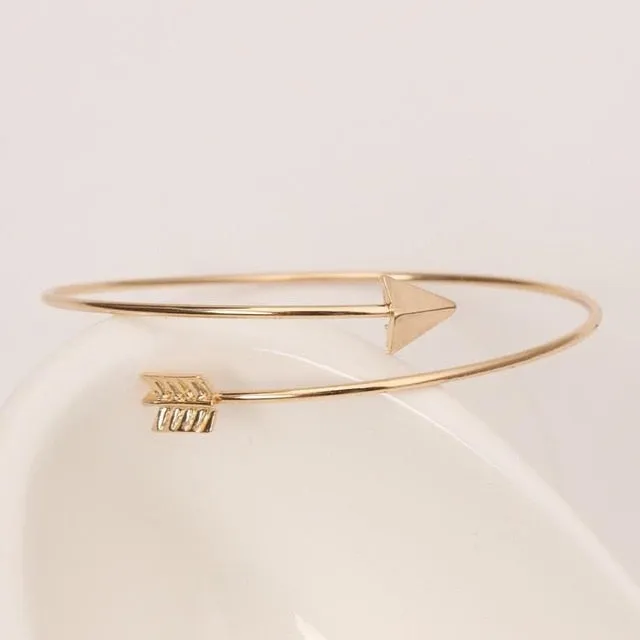 Adjustable Crystal Double Heart Bow Bilezik Cuff Opening Bracelet For Women Jewelry G