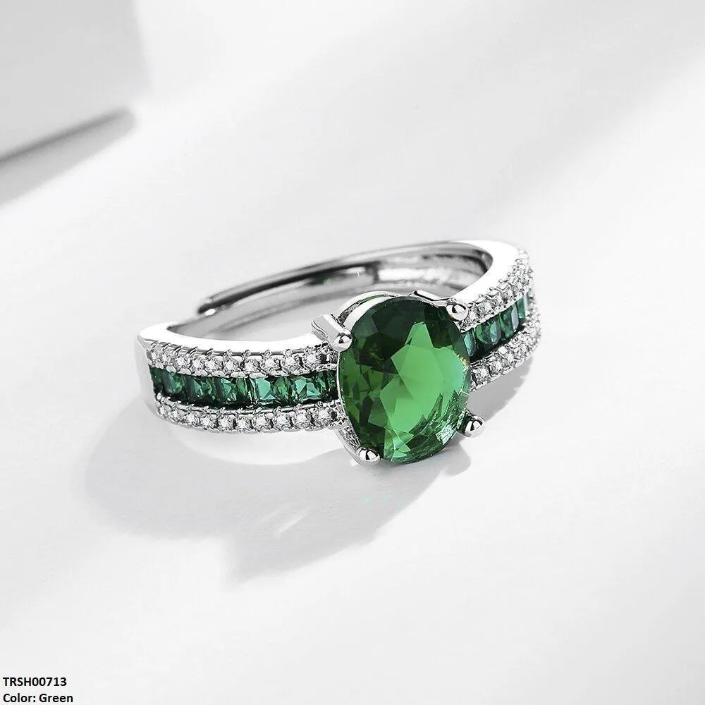 Adjustable Oval/Square Layered Ring
