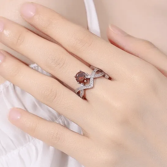 Adjustable Ruby Crown Ring