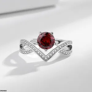 Adjustable Ruby Crown Ring