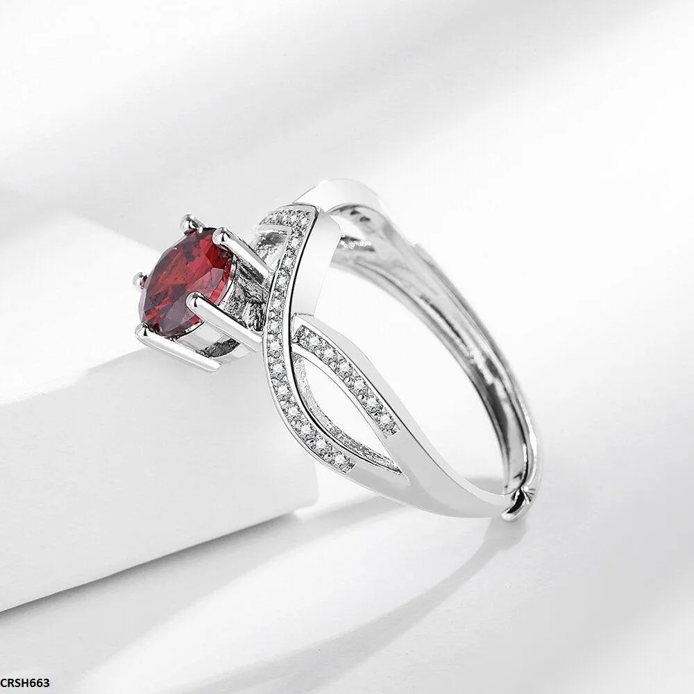 Adjustable Ruby Crown Ring