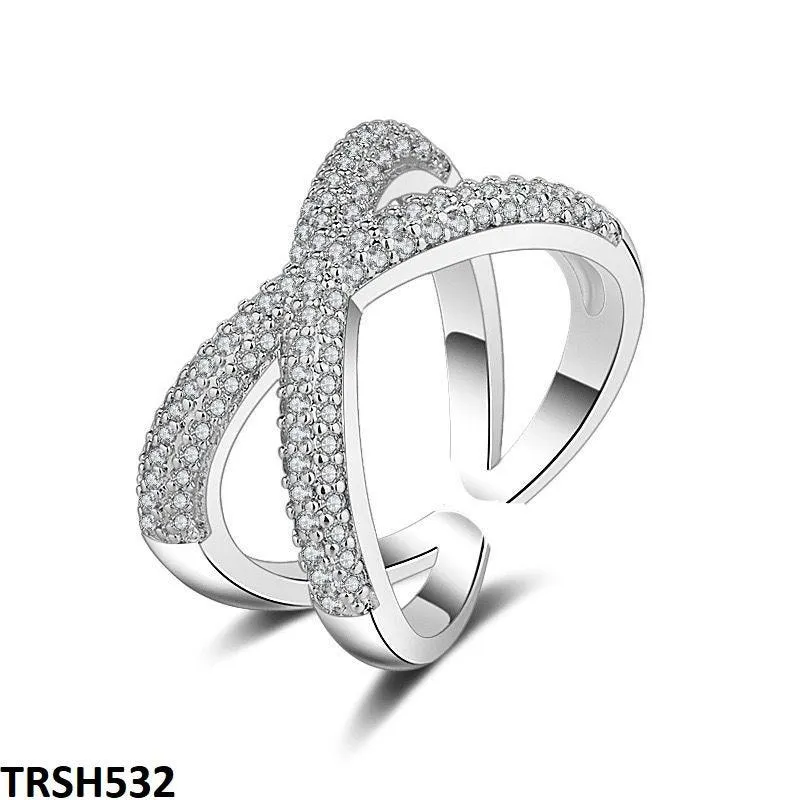 Adjustable Zircon Cross Ring