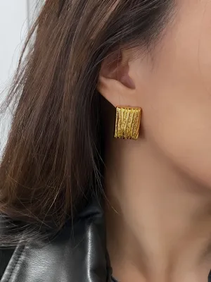 Alas Rectangle Stud Earrings