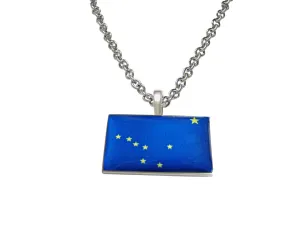 Alaska State Flag Pendant Necklace