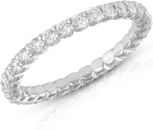 Amazon Essentials IGI Certified Lab Grown Diamond Eternity Band in Solid 14k Gold (VS1-VS2 Clarity, G-H Color) - Eternity Ring - Stackable Rings for Women