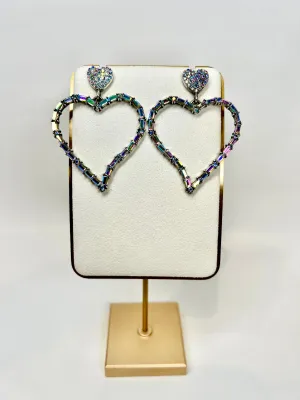 Amelia's Sparkling Heart - Crystal Heart Earrings