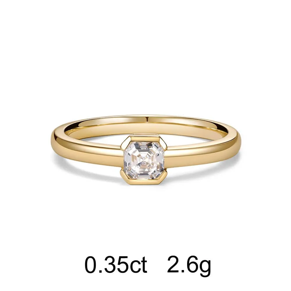 Asscher Diamond Ring (0.35ct)
