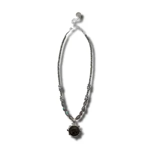 Aurelian Coin and Labradorite Necklace