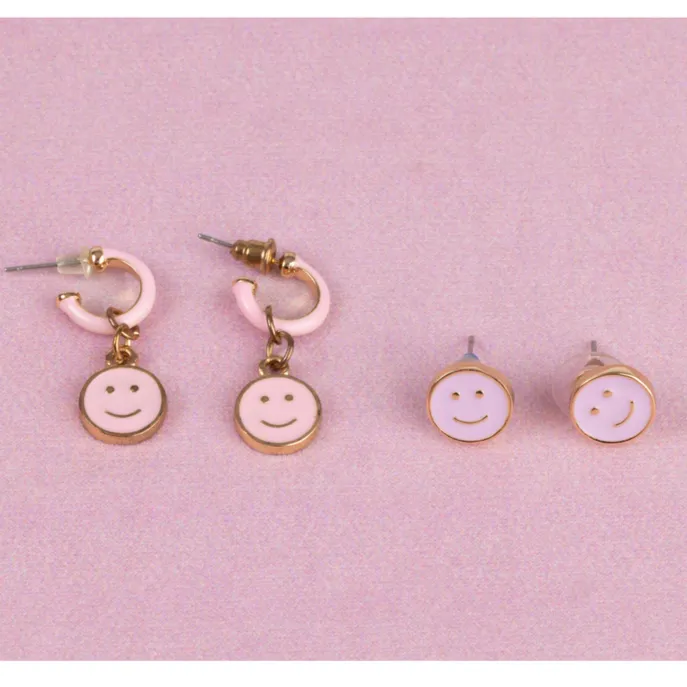 B Chic All Smiles Earrings 2 pair