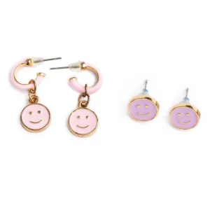 B Chic All Smiles Earrings 2 pair
