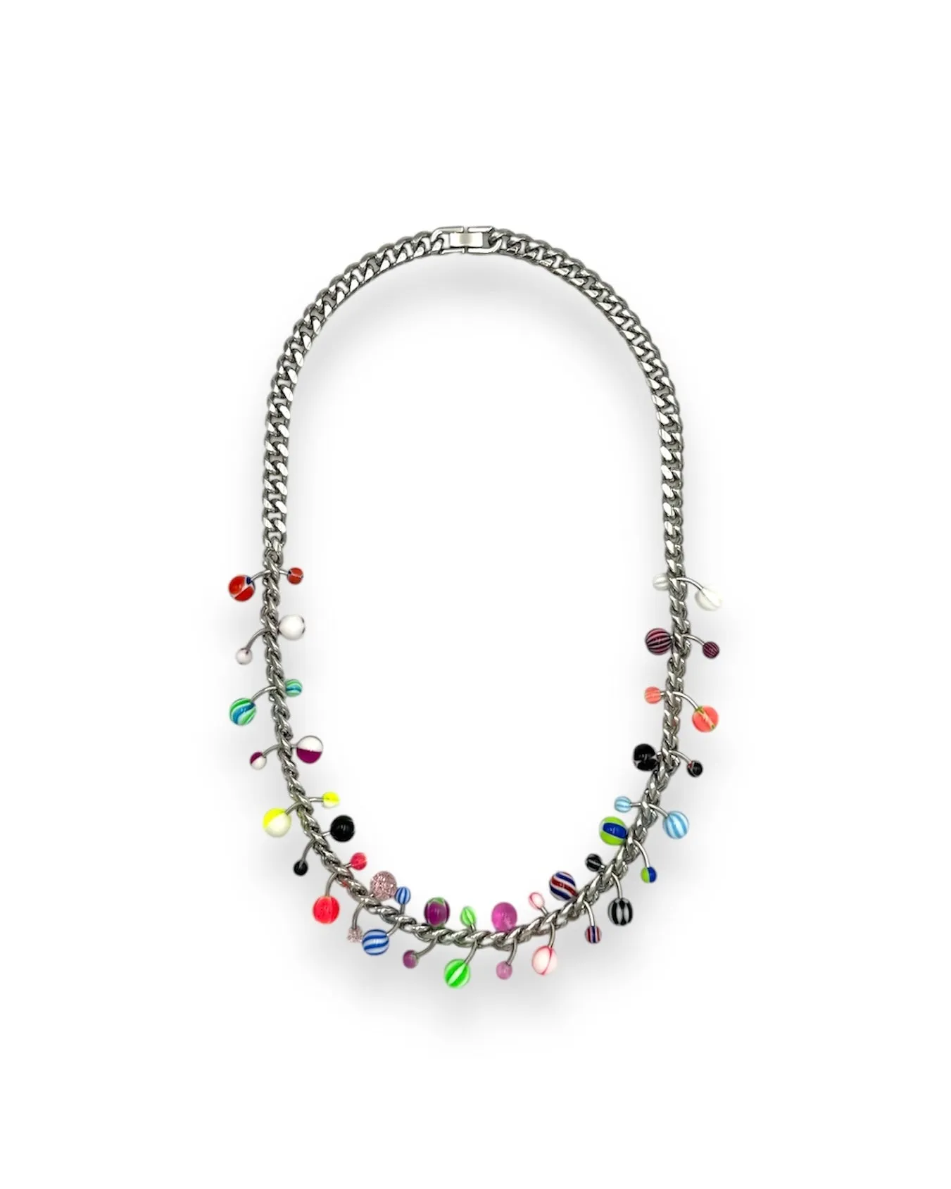 BARBELL RESIN CHAIN NECKLACE