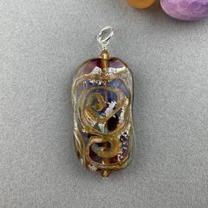BATIK LABYRINTH II ~ HANDMADE GLASS PENDANT