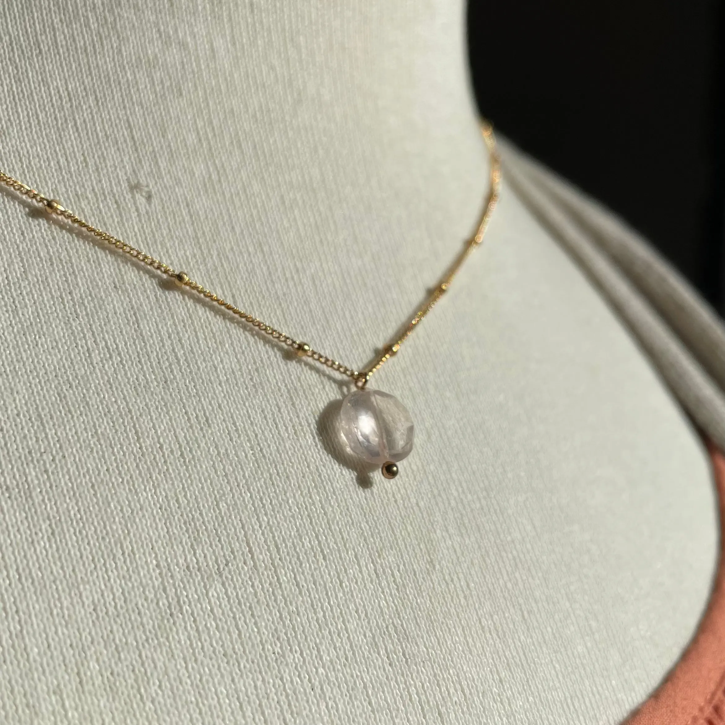 beaded chain charm necklaces