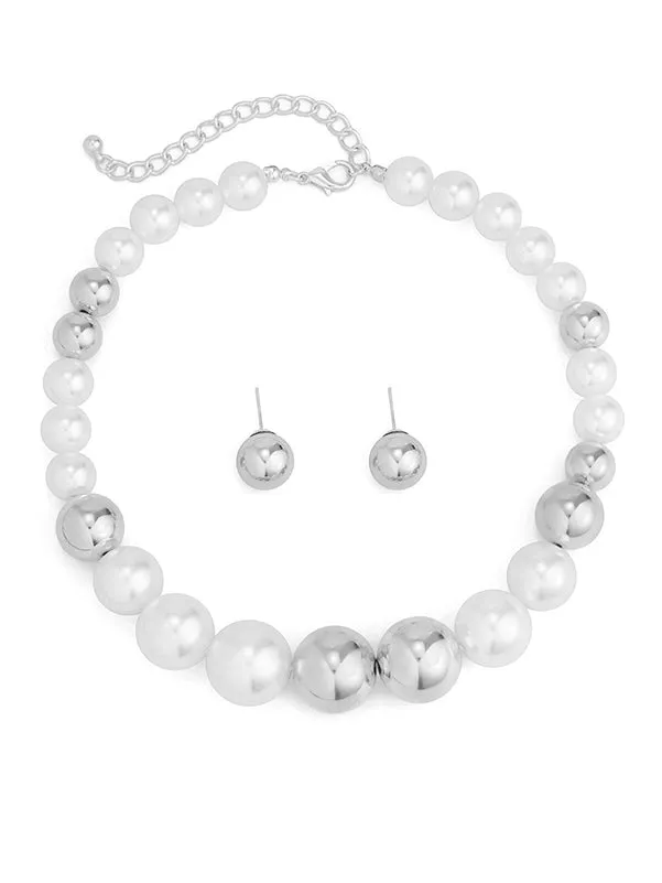 Beaded Contrast Color Dainty Necklace  Accessories   Earrings Accessories