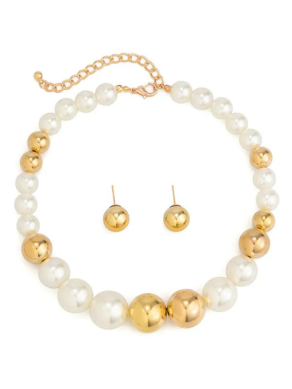 Beaded Contrast Color Dainty Necklace  Accessories   Earrings Accessories