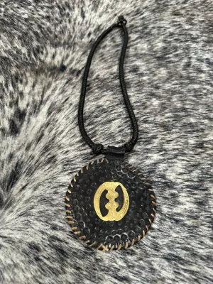 Berthe Unisex Leather and a brass Necklace
