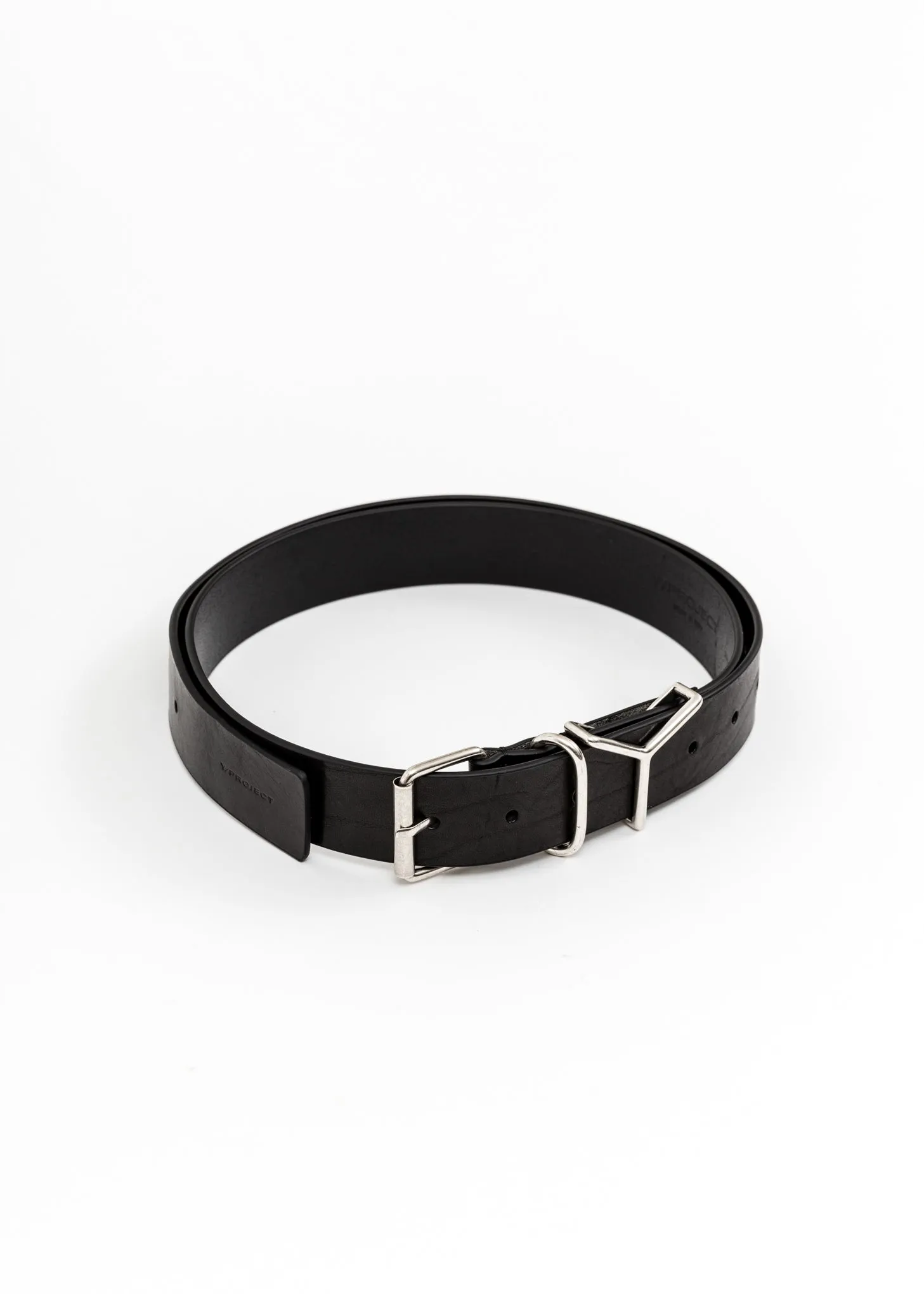 Black And Silver Classic Y Belt