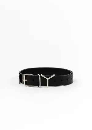 Black And Silver Classic Y Belt