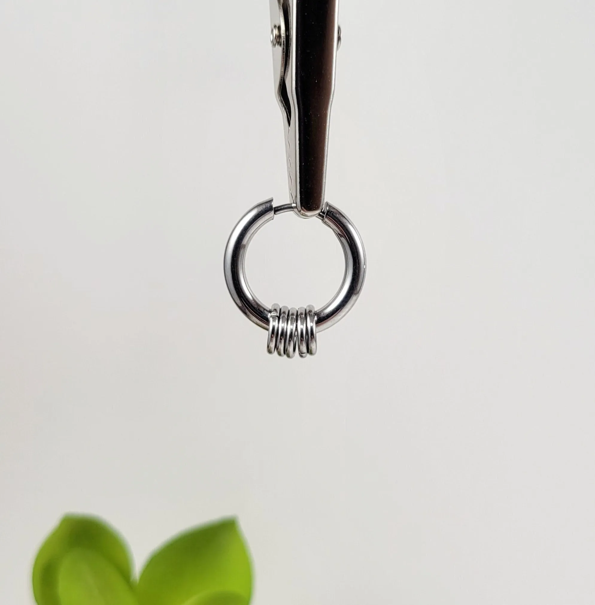 Black Hoop Earring for Men, Mens Huggie Earring Black