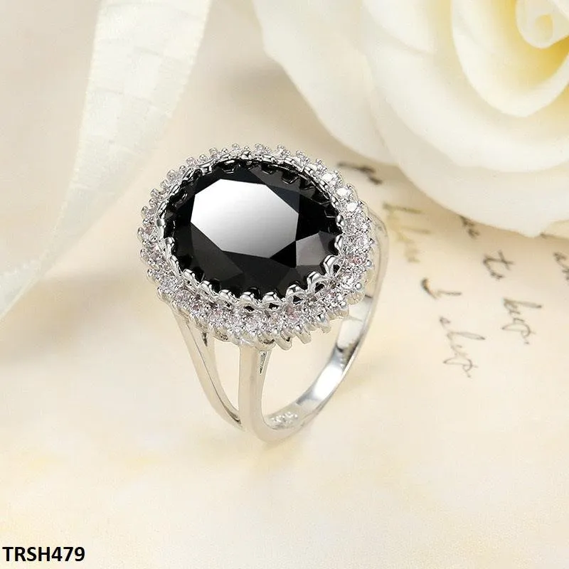 Black Opal Zircon Ring