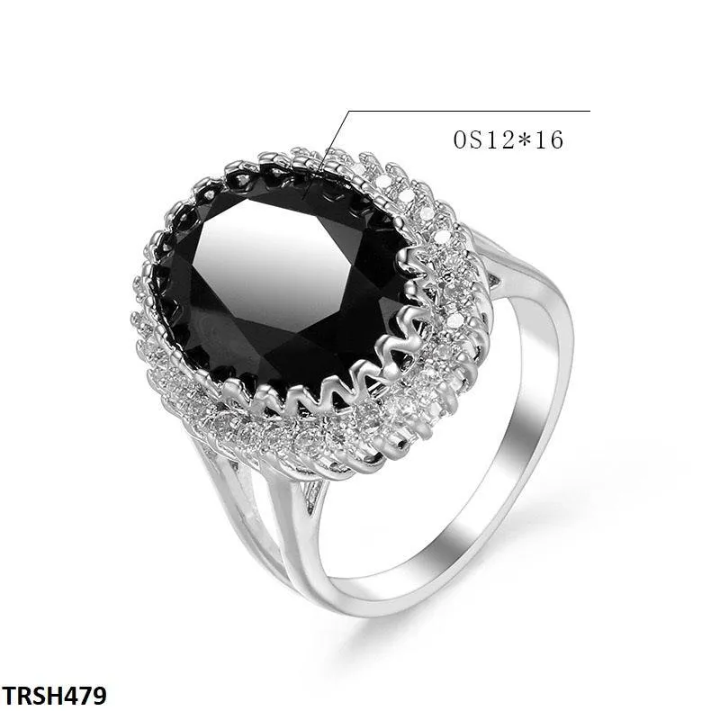 Black Opal Zircon Ring