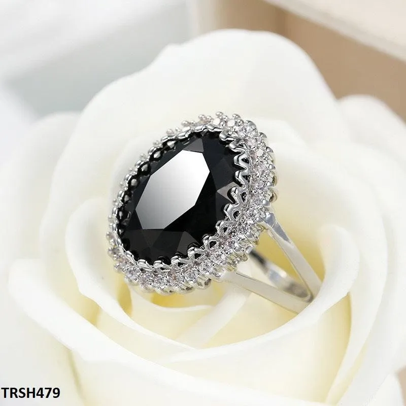 Black Opal Zircon Ring