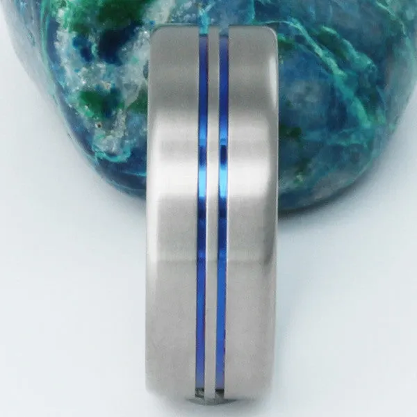 Blue Titanium Rings b21